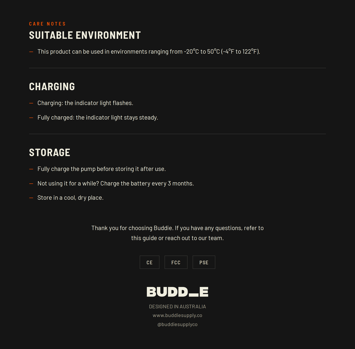 Care & Storage